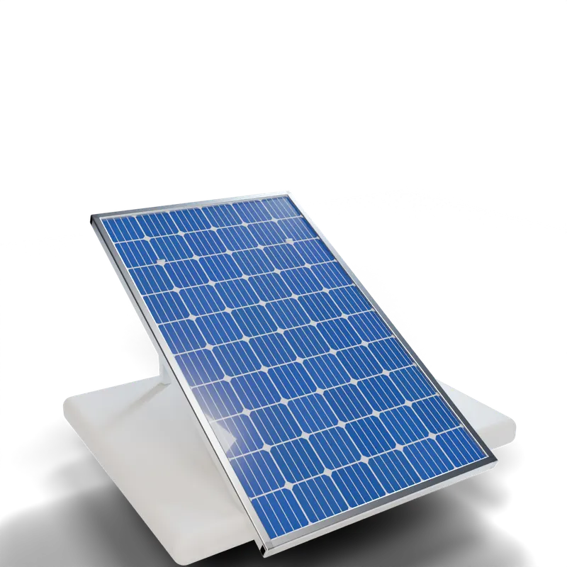 A rooftop solar panel on a stand